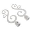2pcs Curtain Pole Recess Bracket Curtain Rod Finials Window Treatment Hardware