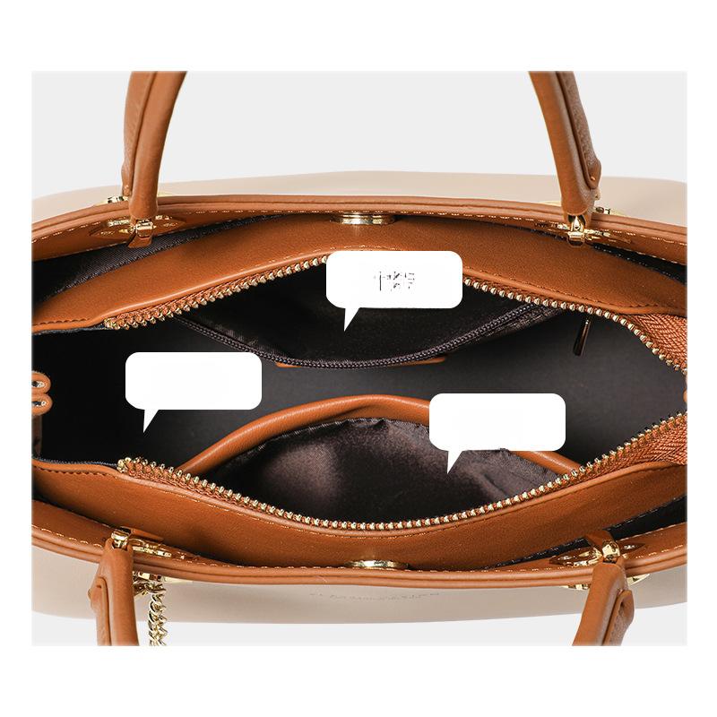 New Women's Bag Handbag Crossbody Middle-aged High End Genuine Leather Women's Bag Light Luxury Mother's Cowhide Leather