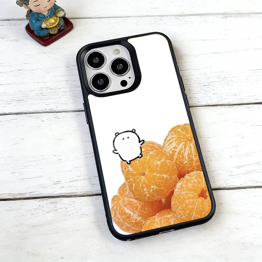 Korean H-Healing Bear Phone Case For iPhone17,16,15,14,13,12,11 Plus,Pro Magnetic For Magsafe Wireless Charging