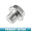 A ABSOPRO Universal Car Drain Plug with Gasket Durable M14x1.5 Metal Silver Tone (Set of 5)