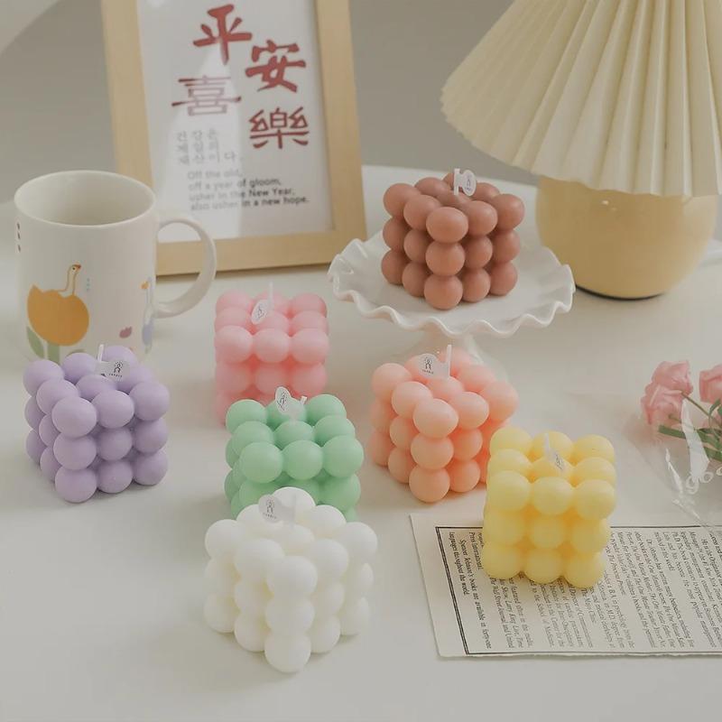 Bubble Cube Candles Handmade Scented Candles Aromatherapy Wedding Birthday Candle Party Home Decoration
