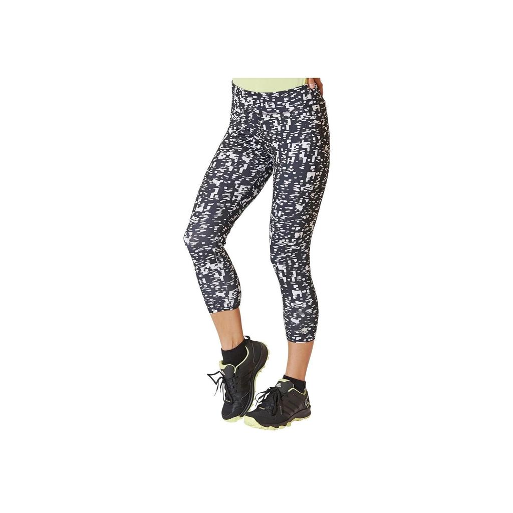 Adidas All-Over Print Elastic Waist Leggings Women Leggings Black AB7123