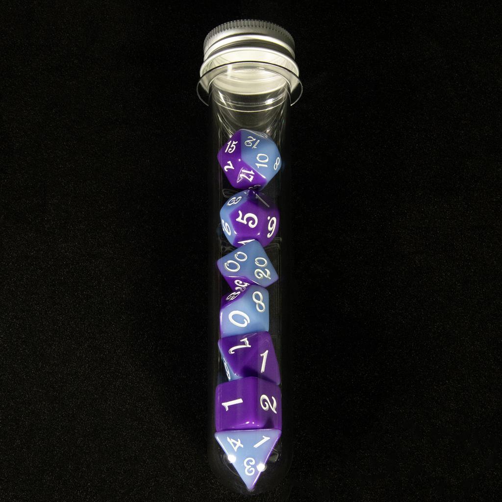 Splic Colors DND Dice 7pcs Polyhedral Game Dice with Tube for DND RPG Game Table Game