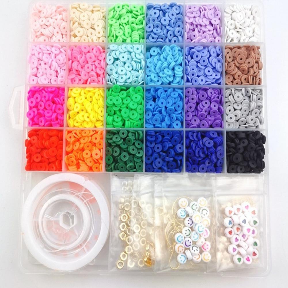 Clay Bead Soft Pottery Sheet Bead Set, Friendship Bracelet Diy Jewelry Accessories, Handmade Jewelry Production Material Package