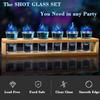 Shot Glasses 6pcs Shot Glass Set 1oz/30ml Shot Glass Holder Heavy Base for Whisky Tequila 6 Shot Glass Serving Tray (6pcs)