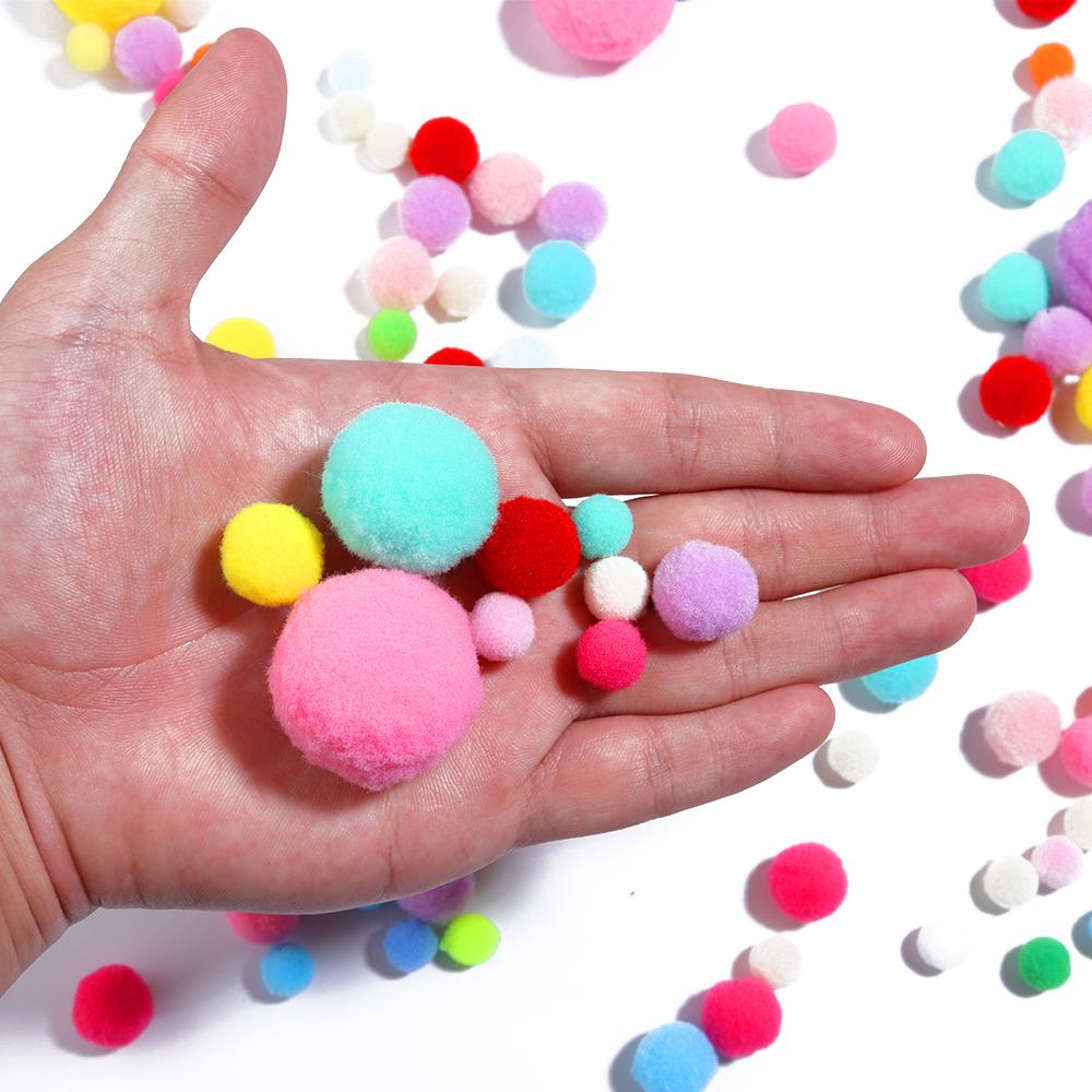 1/1,5/2/2,5/3mm Weiche Pompons Bunt Hohelastisch Flauschiger Plüschball DIY Handgenäht Kinderspielzeug Schuhe Hut Heimdekorationszubehör
