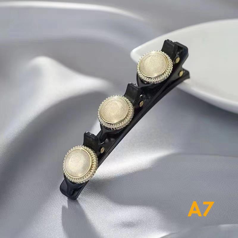 Sparkling Crystal Stone Braided Hair Clips Double Bangs Braided Barrettes Hairpins Women Girls Headwear Hair Styling Accessories