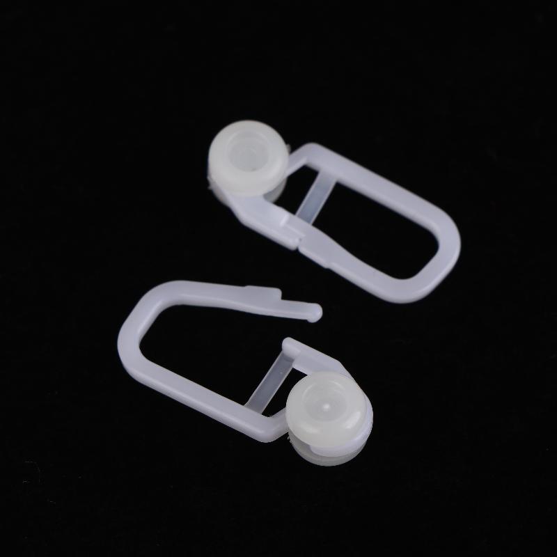 50Pcs Curtain Hanging Ring Track Hooks Universal Bed Window Shades Roller Hangers Blind Sliding Curtain Hooks Accessories