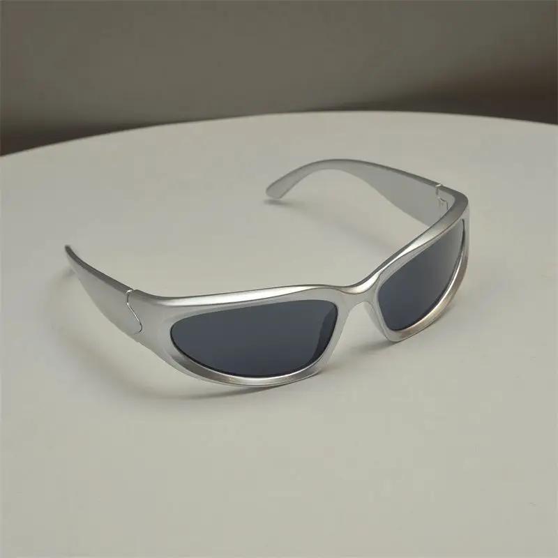 Trendy Men and Spicy Girls High-end Silver Sunglasses Y2K Square Glasses Sunglasses Fashionable Sunglasse Lentes Mujer