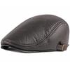 HT4864 Berets Autumn Winter Hat Men Women PU Leather Cap Artist Painter Beret Hat Male Female Ivy Flat Cap Adjsutable Beret Caps