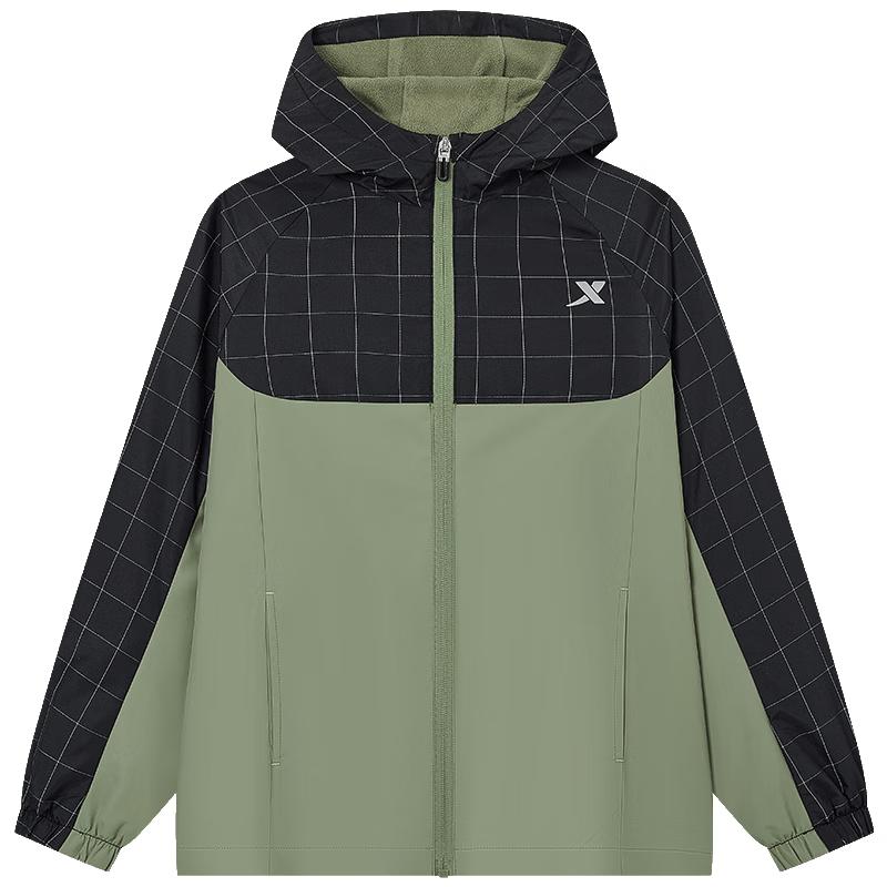 XTEP Boys Fleece Lined Reflective Windbreaker Jacket 170