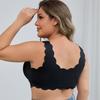 Europäische Größe Frontverschluss Spitzenunterwäsche Fixierte Cups Frontverschluss Weste Damen Übergröße Push-up-BH XL-4XL