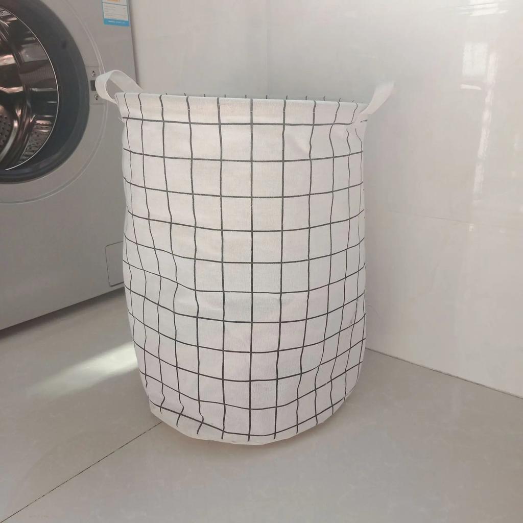 New Fashion Print Laundry Basket with Drawstring Lining Portable Foldable Storage Bag Hamper for Kids Toys Dirty Clothes Basket