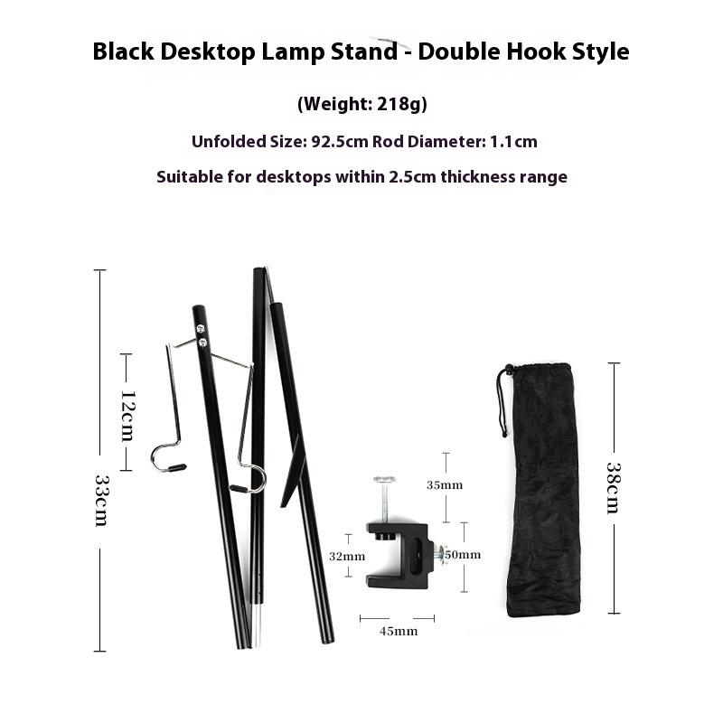 Outdoor Camping Lantern Stand Tabletop Aluminum Alloy Detachable Lantern Hangers Portable Lighting Brackets Hiking Equipment
