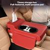 Arm Rest Cushion For Car Car Armrest Heightening Pad With Tissue Box 2 Cup Holder For Women Driver Automotive Interior