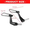Anti Glares Motorcycle Rearview Mirror Broad Field Of View Shockproof Construction Easy Mounting
