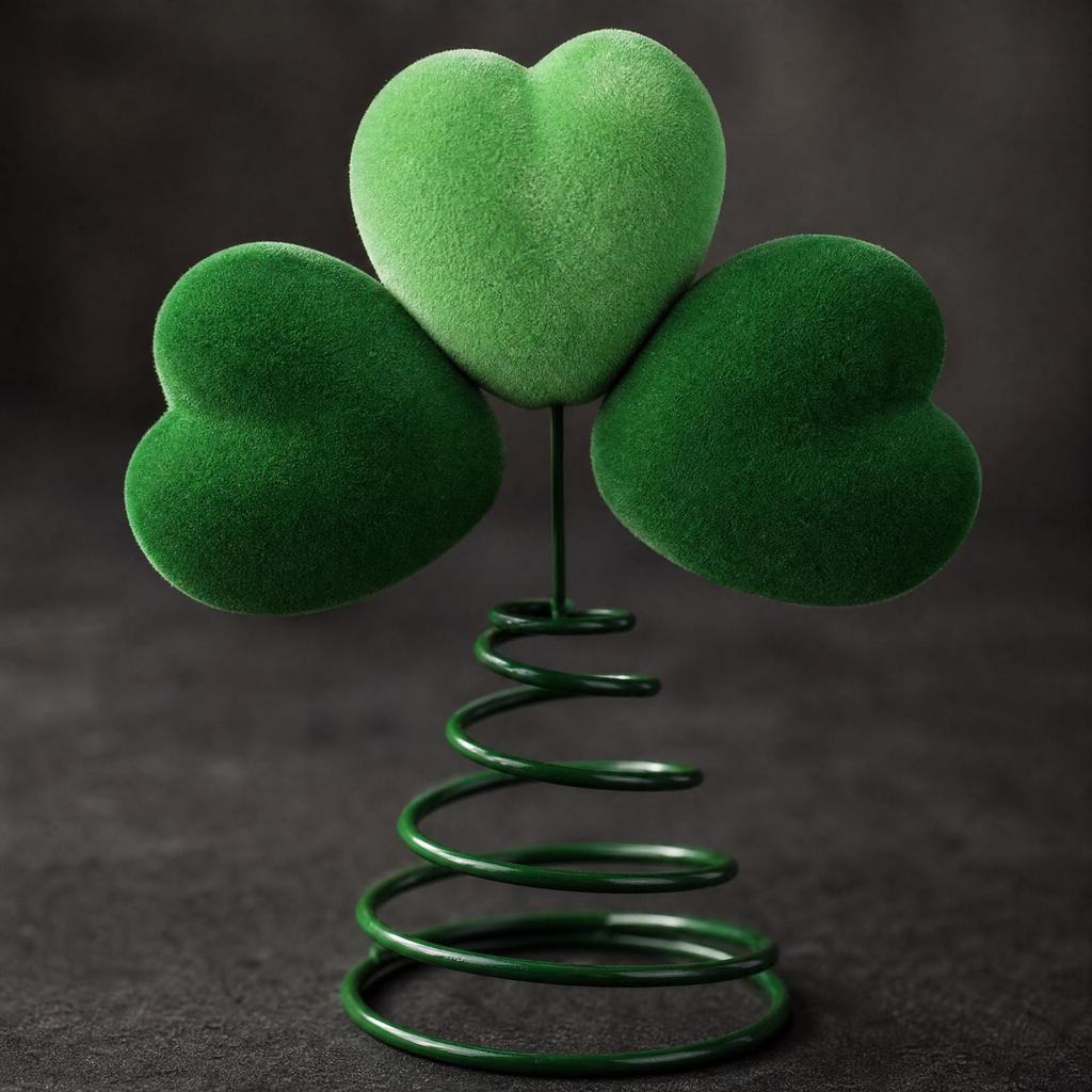Shamrock Soft Ornament Festive Velvet Tree Pet-Friendly