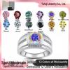 Men's Wide Band Moissanite Diamond Ring – Grand Boss High-End S925 Silver