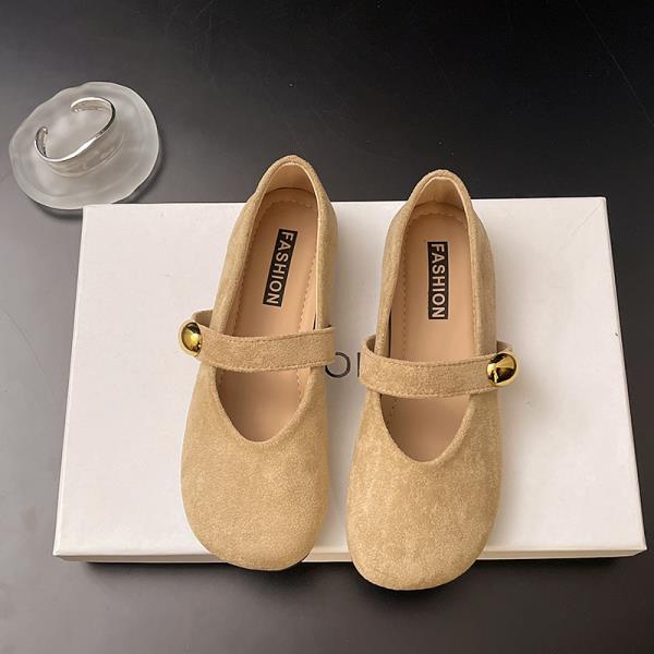 Fashion Shoes Woman Flats Shallow Mouth Soft Dress Golden Summer Retro Spring Mary Janes Summer Shoes Ladies Soft Female Footwear Shallo