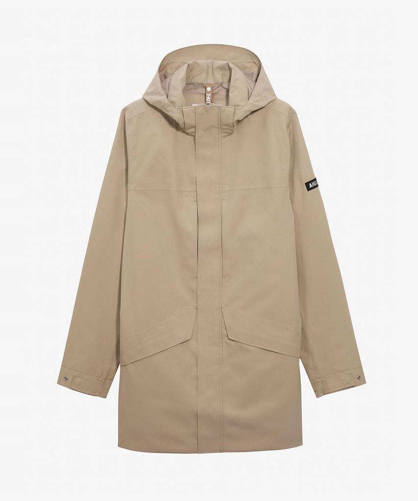 Aigle Men'S Gore-Tex T-Kit Long Hooded Jacket Aiw24Mout004Bei