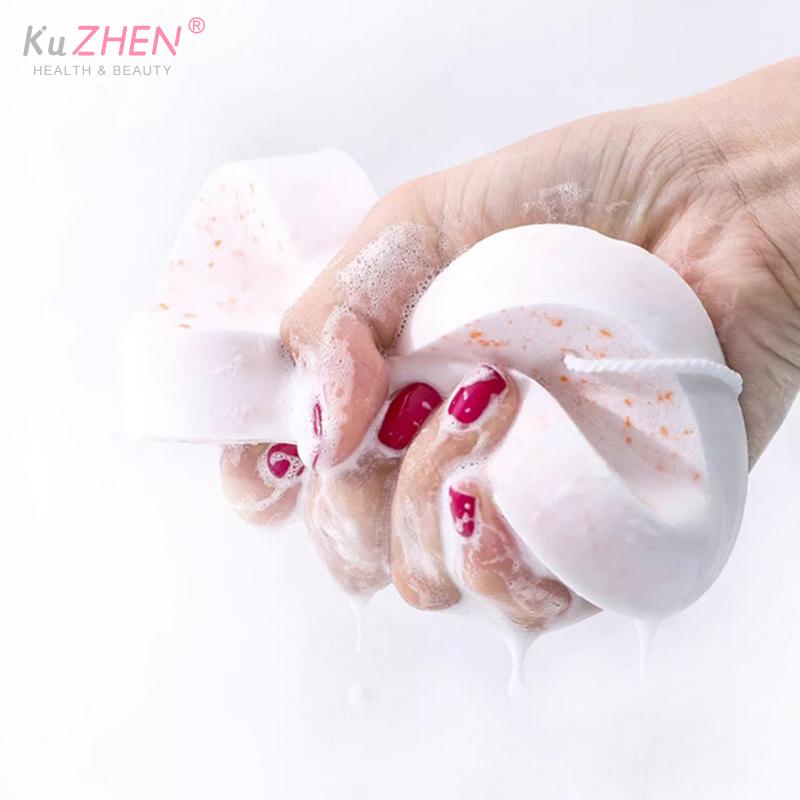 1pc Powder Puff Face Cleanser Makeup Tools Seaweed Cleansing Cleansing Flutter Compress Wash Pad Wash Face Sponge Cosmetic Puff