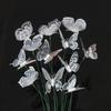 25PCS Black White Butterfly Garden Decorative Stakes Simulation Butterfly Stakes  Weding Ornament