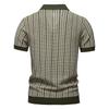 Polo de Malla Rayado para Hombre STORN - Top de Punto Transpirable con Panel de Contraste y Cuello Camisero