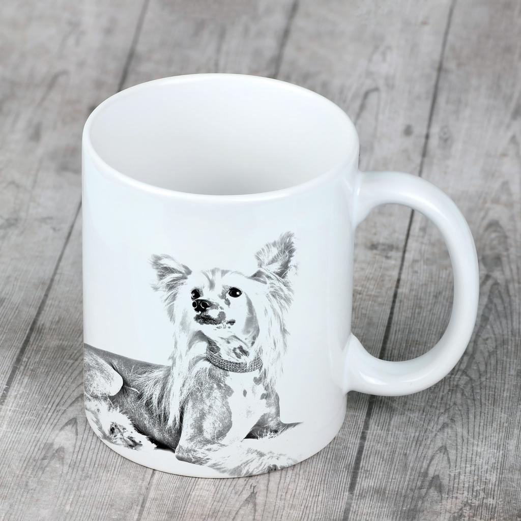 Chinese Crested Dog, Puff - cup with a dog, cup with a photo, personalized gift from the Art-Dog brand