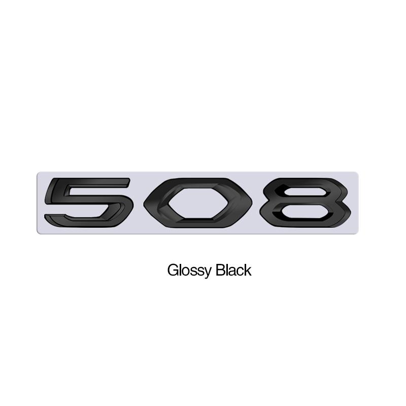 UNYG8 For Peugeot 508 GT Car 3D Metal Letters Logo Badge Decals Sticker Car Auto Rear Trunk Alphabet Emblem Styling Stickers