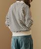 MAXZA Heart Wappen Shirt Collar Striped T-Shirt