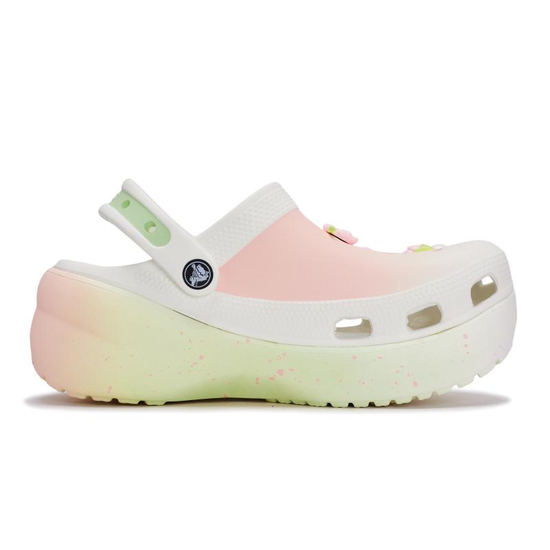 Crocs Classic Platform Clog 811 Ikumi Hanakage Special Shoe Box Tulip Detachable Accessories Clogs Women White Pink Green