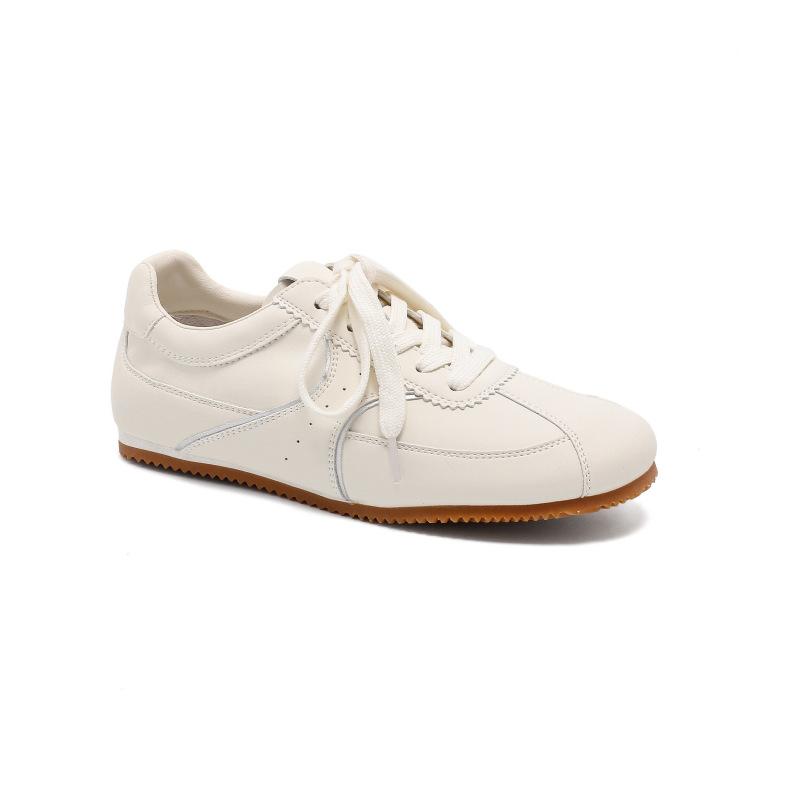 Retro Leinen Deutsche Trainingsschuhe Damen 2025 Frühling und Sommer neue Schnürer vielseitige lässige Sportschuhe flache Forrest Gump Schuhe Board Schuhe