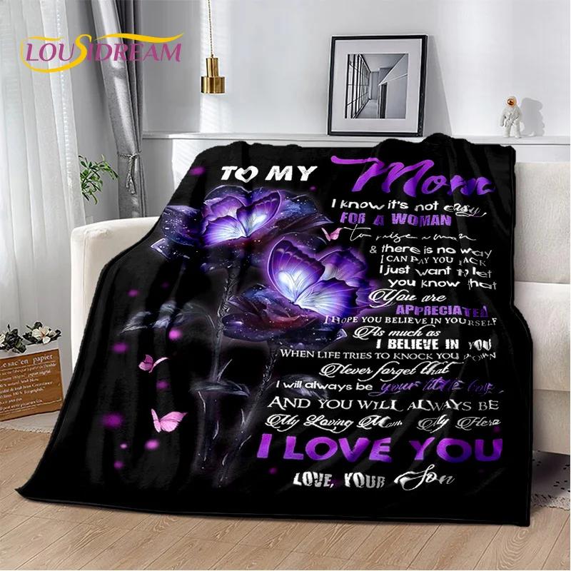 Presente Agradecimento Para Minha Mãe Pai Esposa Marido Carta Presente Cobertor, Cobertor Macio para Casa Quarto Cama Piquenique Escritório Capa de Sofá