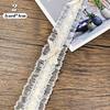 1Yard Bow Pleated Lace Trim Handmade Diy Decoration Baby Clothes Skirt Hem Clothing Lace Accessories Curtains Home Decoration
