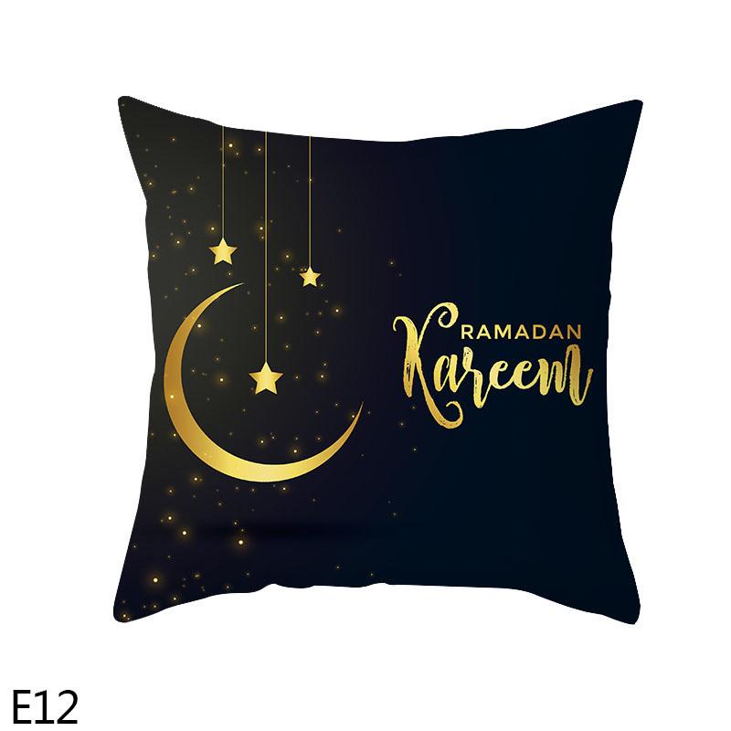 Heimdeko Ramadan & Eid Dekorative Digitale Druck Kissenbezüge Muster Kissenhülle Geeignet für Sofa Schlafzimmer Auto Kissenbezug