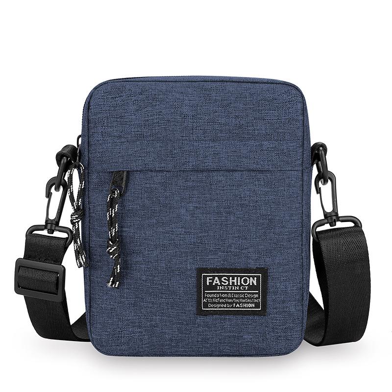 Simple Men's Satchel Fashion Oxford Cloth Slung Shoulder Bag Men's Casual Diagonal Backpack Tide Mobile Phone Small Square Bag