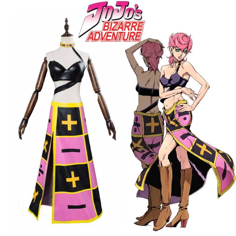 Adventure Jojos Bizarre Trish Una Cosplay Suit Soft Cotton Fabric Fans Gift