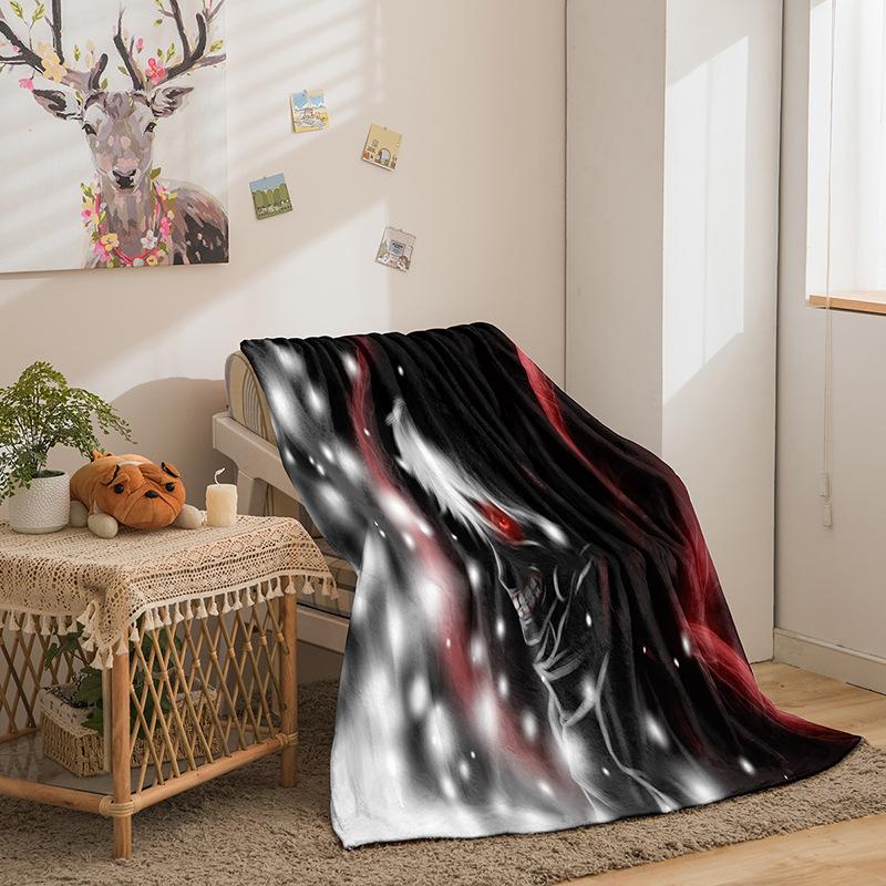 Cartoon Tokyo Ghoul Series Double Sided Flannel 3D Digital Printing Blanket Cover