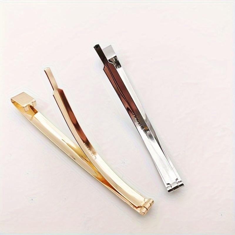 Set mit 8 Vintage-Haarspangen, Einfache und minimalistische Metall-Haaraccessoires für gefärbtes, abgeteiltes und gedrehtes Haar, Für Wo