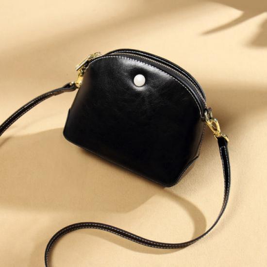 Soft Leather Women's Bag 2025 Spring New Trendy Fashion Genuine Leather Women's Bag Single Shoulder Crossbody Women's Handbag One Piece Dropshipping