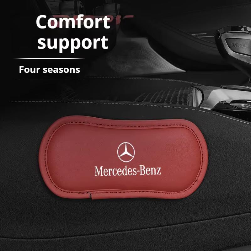 FA03Leather Car Knee Pads Car Center Console Leg Pads for Mercedes Benz AMG C E S GLE CLC Class W204 W203 W205 W124 W221 W213 W212