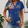 Women V Neck Short Sleeve Butterfly Print T Shirt Casual Loose Fit Lightweight Summer Top Blouse for Daily Wear