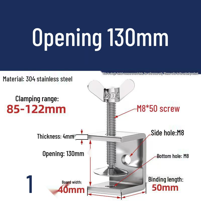 304 Stainless Steel Hand-Tightened U-Type/C-Type Pipe Clamp Fixture
