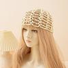 Casual Hollowed Out Sequined Pullover Hats Sequined Design Vintage Style Hollow Knit Beanie Beanie Hat Daily Use