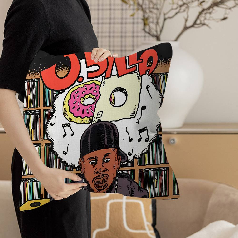 J-J D-Dilla Decorative Room Aesthetics Pillow Case Home Decor Bedroom Sofa Bed Couch Pillow Cover 45X45