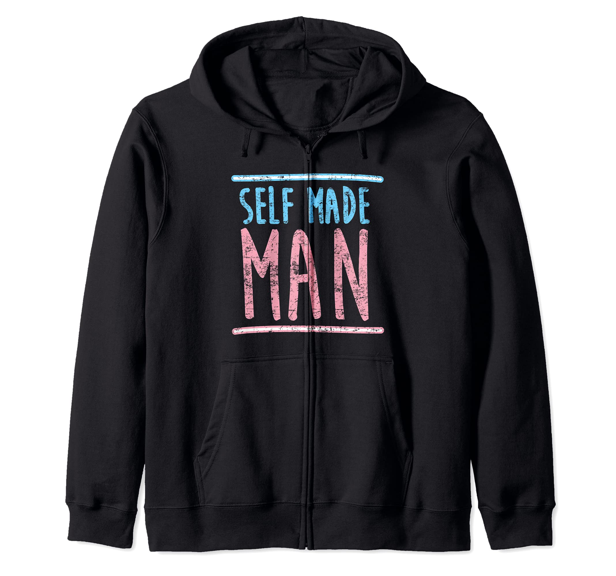 

Self Made Transgender Man Trans Pride Parade LGBTQ Zip Hoodie чорний