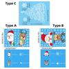 Christmas Glass Stickes Snowflake Santa Claus Shaped Door Shop Window Sticker Wall Ornaments for Home Decoration New Year 2025