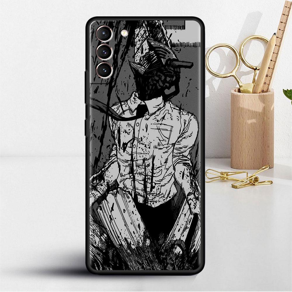 Case For Samsung Galaxy S22 S20 Ultra S21 FE S10 S9 Plus Note 20 10 Lite 9 Soft Phone Cover Shell Chainsaw Man Cool