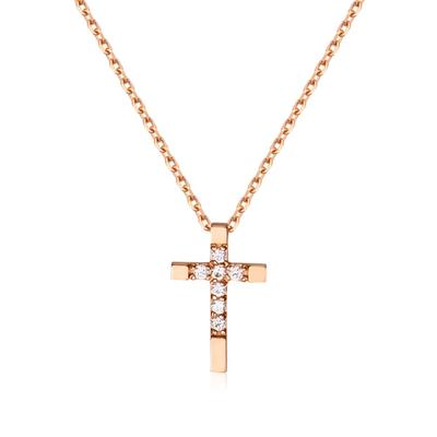 Bnbgold14K Ciondolo a Croce Cubica Semplice Npp40628