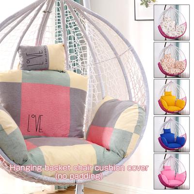 S/L Swing Cushion Cover Unfilled Hanging Basket Chair Cushion Cover Home Patio Garden Lounger Pillowcase (No Swing, No Filling)